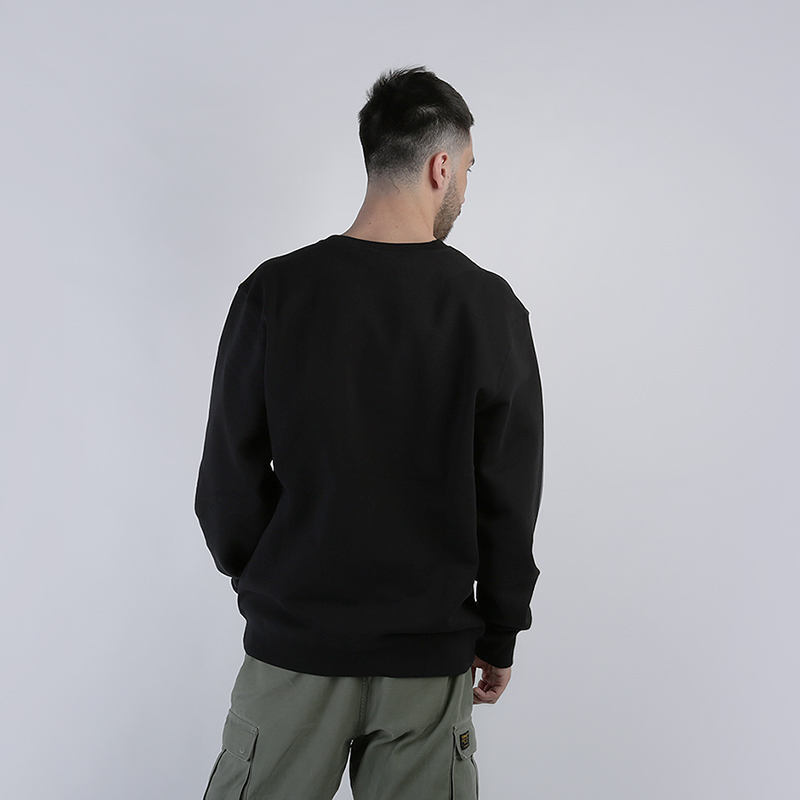 Мужская толстовка Stussy 2 Bar Stock App. Crew (118316-black)  - цена, описание, фото 4